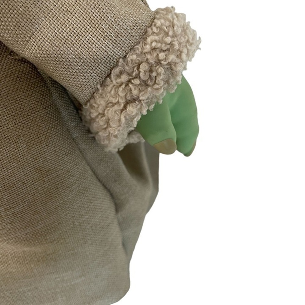 Star Wars the Child Grogu Baby Yoda 11" Plush Toy Brown Robe & Sherpa Trim - Picture 4 of 6